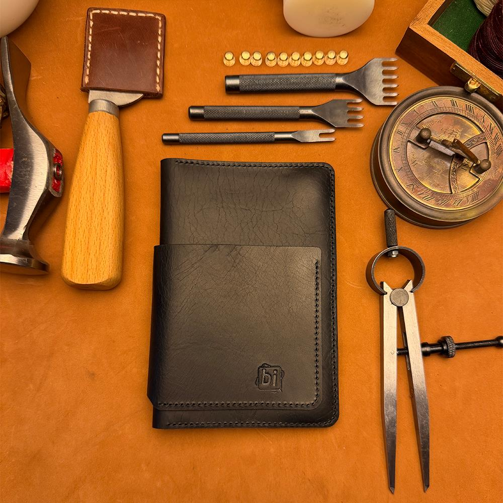 BİDERİ ANİ HAKİKİ DERİ PASSPORT CÜZDAN KILIF ANTRASİT