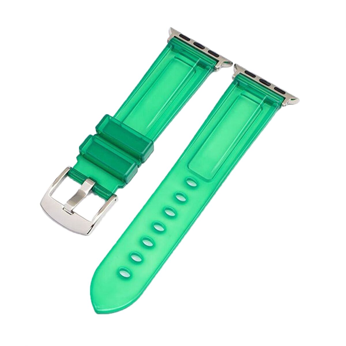 E2M Apple Watch 38-40-41mm KRD-23 Transparent Açık Yeşil Kordon