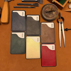 BİDERİ KYBELE HAKİKİ DERİ YAPIŞKANLI KARTLIK KAHVERENGİ