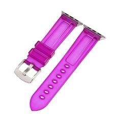 E2M Apple Watch 42-44-45-46-49mm KRD-23 Transparent Eflatun Kordon
