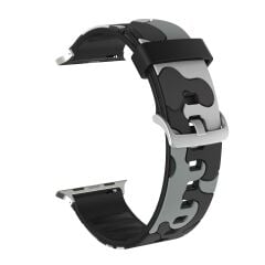 E2M Apple Watch 42-44mm KRD-24 Kamuflaj Gri Kordon