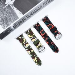 E2M Apple Watch 42-44mm KRD-24 Kamuflaj Gri Kordon