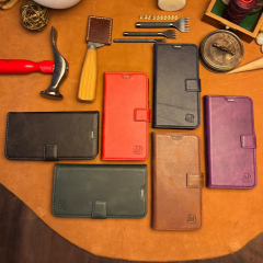 BİDERİ PATARA IPHONE 17 PRO MAX HAKİKİ DERİ CÜZDAN KILIF KIRMIZI