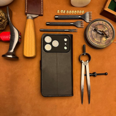 BİDERİ PATARA IPHONE 17 PRO MAX HAKİKİ DERİ CÜZDAN KILIF ANTRASİT