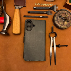 BİDERİ PATARA IPHONE 17 PRO HAKİKİ DERİ CÜZDAN KILIF HAKİ