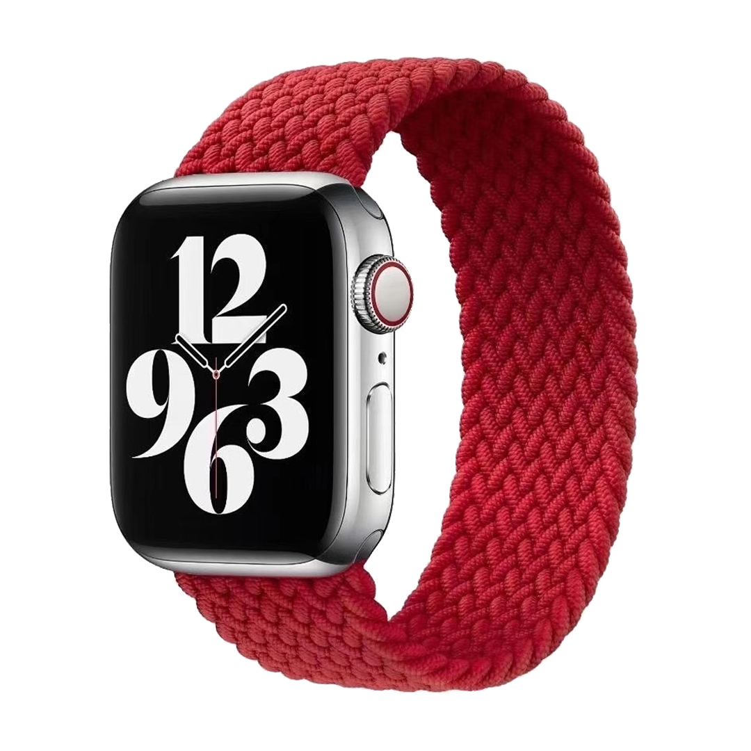 E2M Apple Watch 38-40-41mm KRD-15 Örgü Kırmızı M Kordon