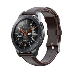 E2M SAMSUNG WATCH 46MM (22MM) KRD-10 DERİ KOYU KAHVE KORDON