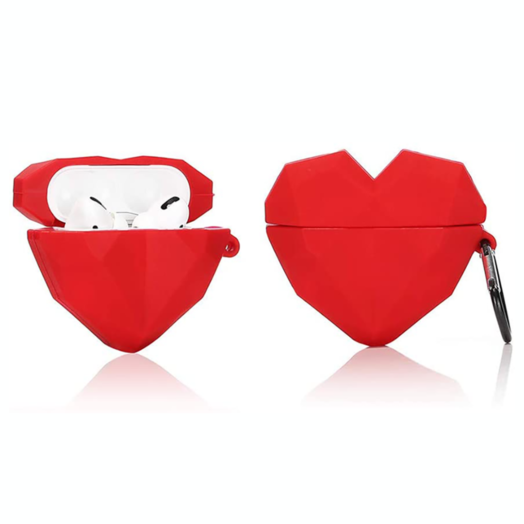 E2M AIRPODS 3 KILIF ORİGAMİ KALP KIRMIZI