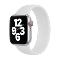E2M Apple Watch 42-44-45-46-49mm KRD-18 Silikon M Beyaz Kordon