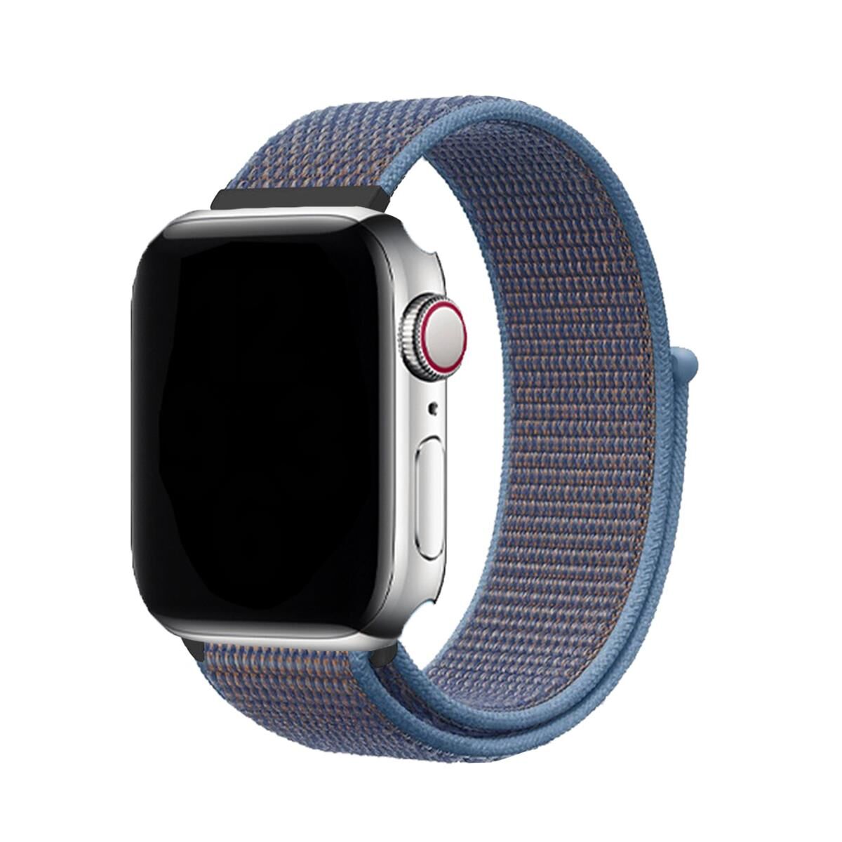 E2M APPLE WATCH 38-40-41MM KRD-03 HASIR KANVAS MAVİ KORDON