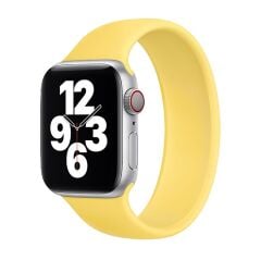 E2M Apple Watch 42-44-45-46-49mm KRD-18 Silikon S Beden Sarı Kordon