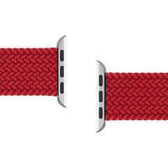 E2M Apple Watch 42-44-45-46-49mm KRD-15 Örgü Kırmızı M Kordon