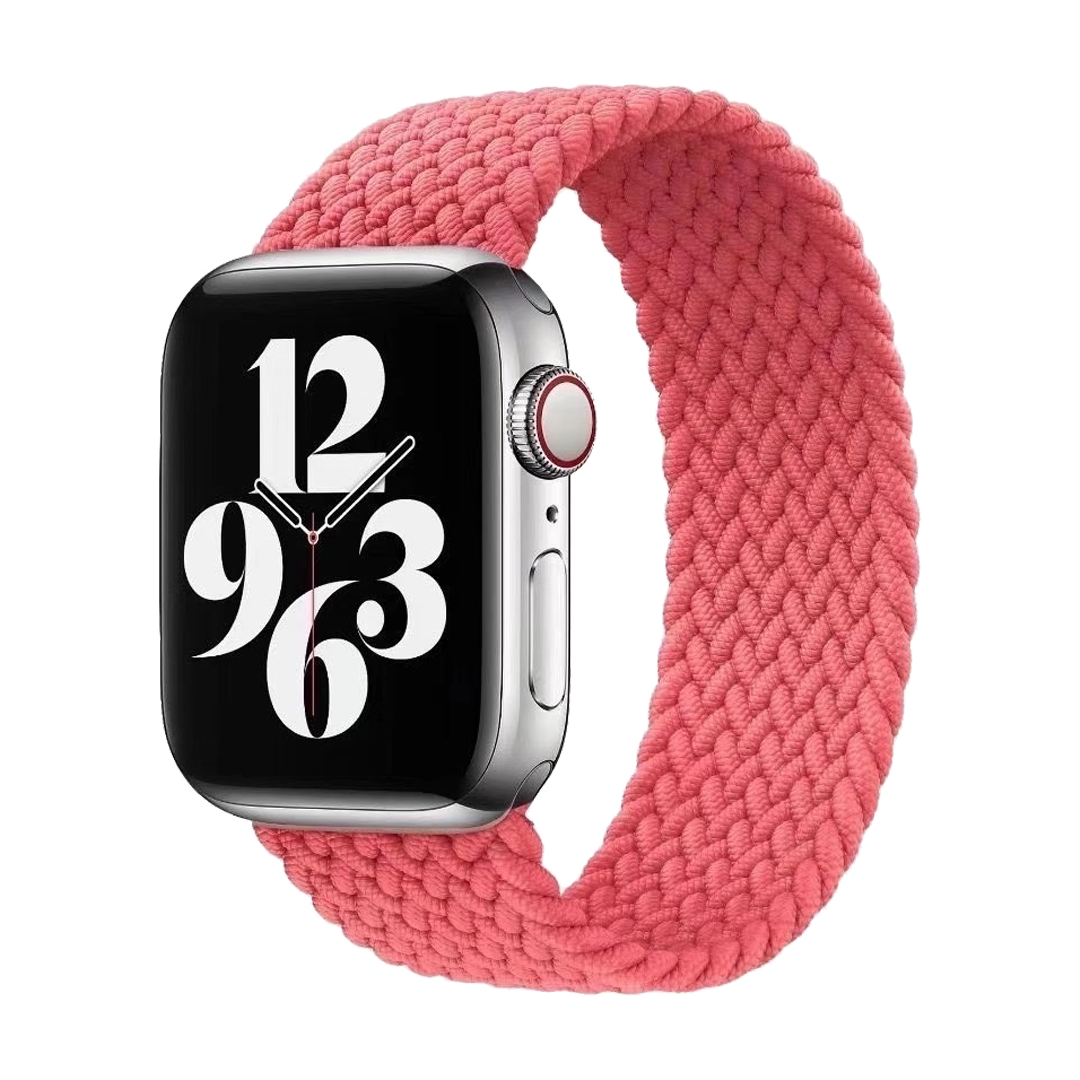 E2M Apple Watch 42-44-45-46-49mm KRD-15 Örgü Pembe S Kordon