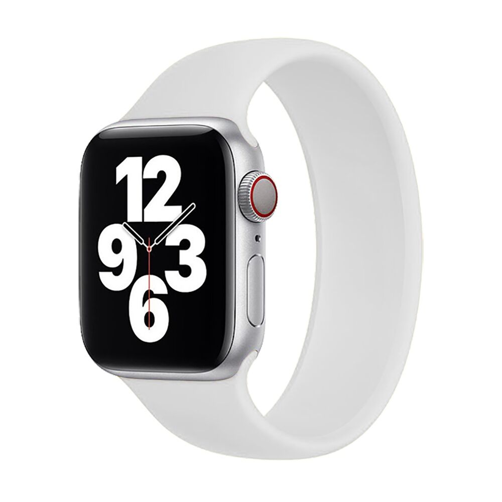 E2M Apple Watch 42-44-45-46-49mm KRD-18 Silikon S Beyaz Kordon