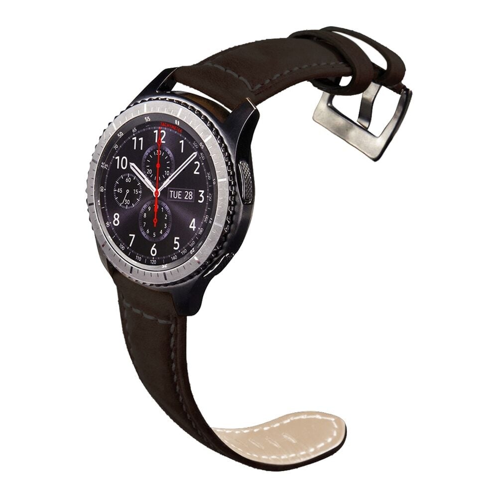 E2M Samsung Watch 22mm KRD-21 Süet Kahverengi Kordon