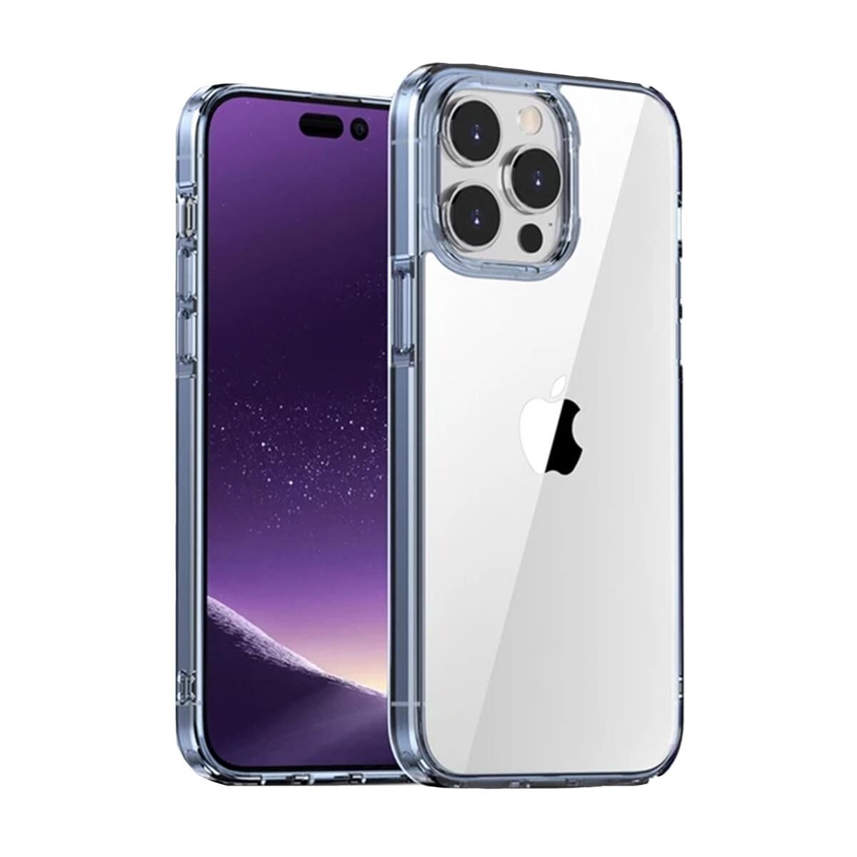 BİKAPAK ELIT CRYSTAL IPHONE 15 PRO MAX ŞEFFAF MAVİ KAPAK