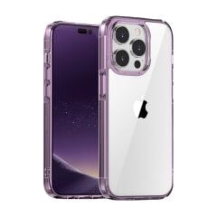 BİKAPAK ELIT CRYSTAL IPHONE 15 PRO MAX ŞEFFAF MOR KAPAK