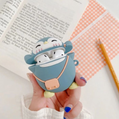 E2M AIRPODS 1-2 KILIF CUTE PENGUEN MAVİ