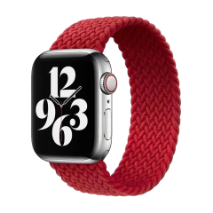 E2M Apple Watch 42-44-45-46-49mm KRD-15 Örgü Kırmızı S Kordon