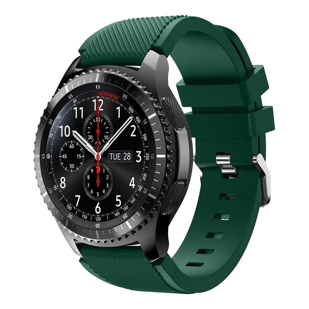 E2M HUAWEI WATCH 22MM KRD-12 FRONTİER SİLİKON KOYU YEŞİL KORDON