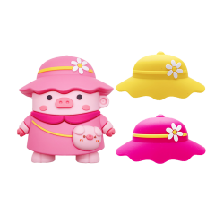 E2M AIRPODS 1-2 KILIF ŞAPKALI DOMUZCUK PEMBE