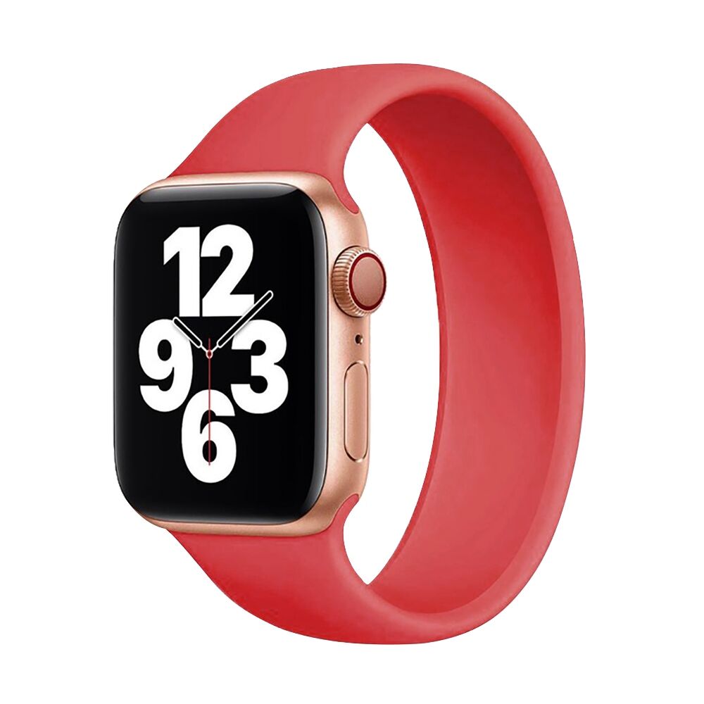 E2M Apple Watch 42-44-45-46-49mm KRD-18 Silikon L Kırmızı Kordon