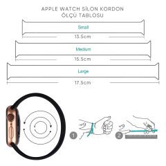E2M Apple Watch 42-44-45-46-49mm KRD-18 Silikon L Petrol Yeşil Kordon
