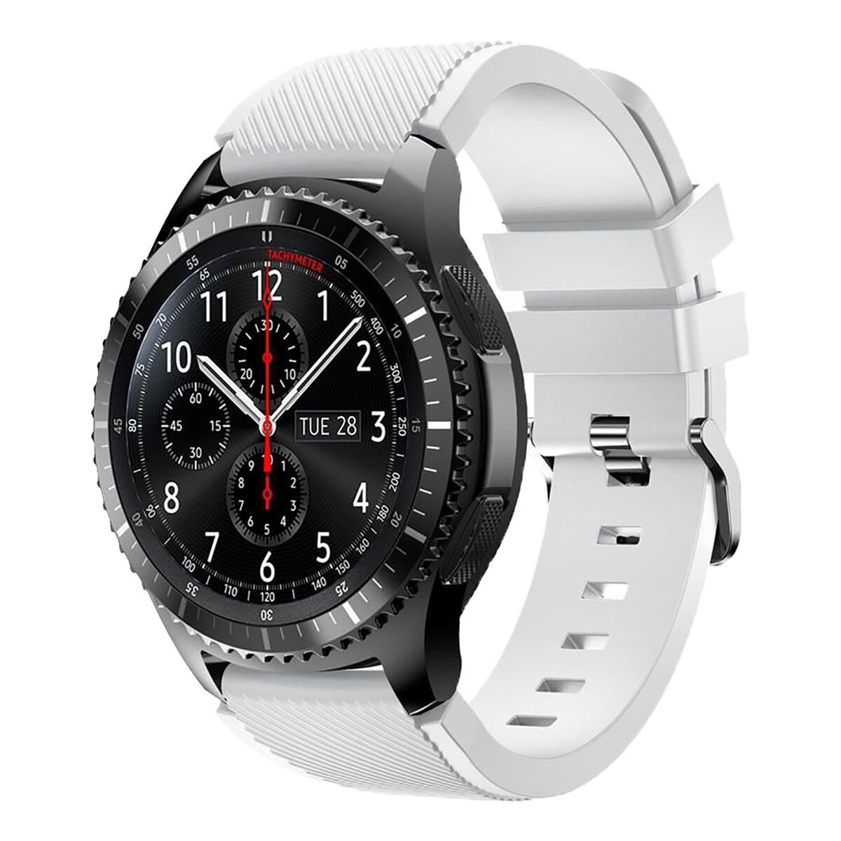 E2M HUAWEI WATCH 22MM KRD-12 FRONTİER SİLİKON BEYAZ KORDON
