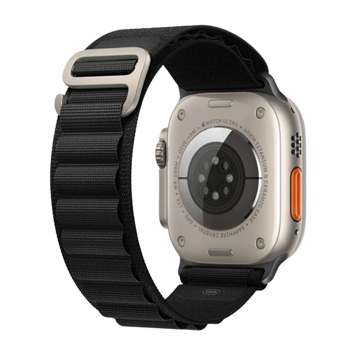 E2M APPLE WATCH 42-44-45-46-49MM KRD-26 ALPINE SİYAH KORDON