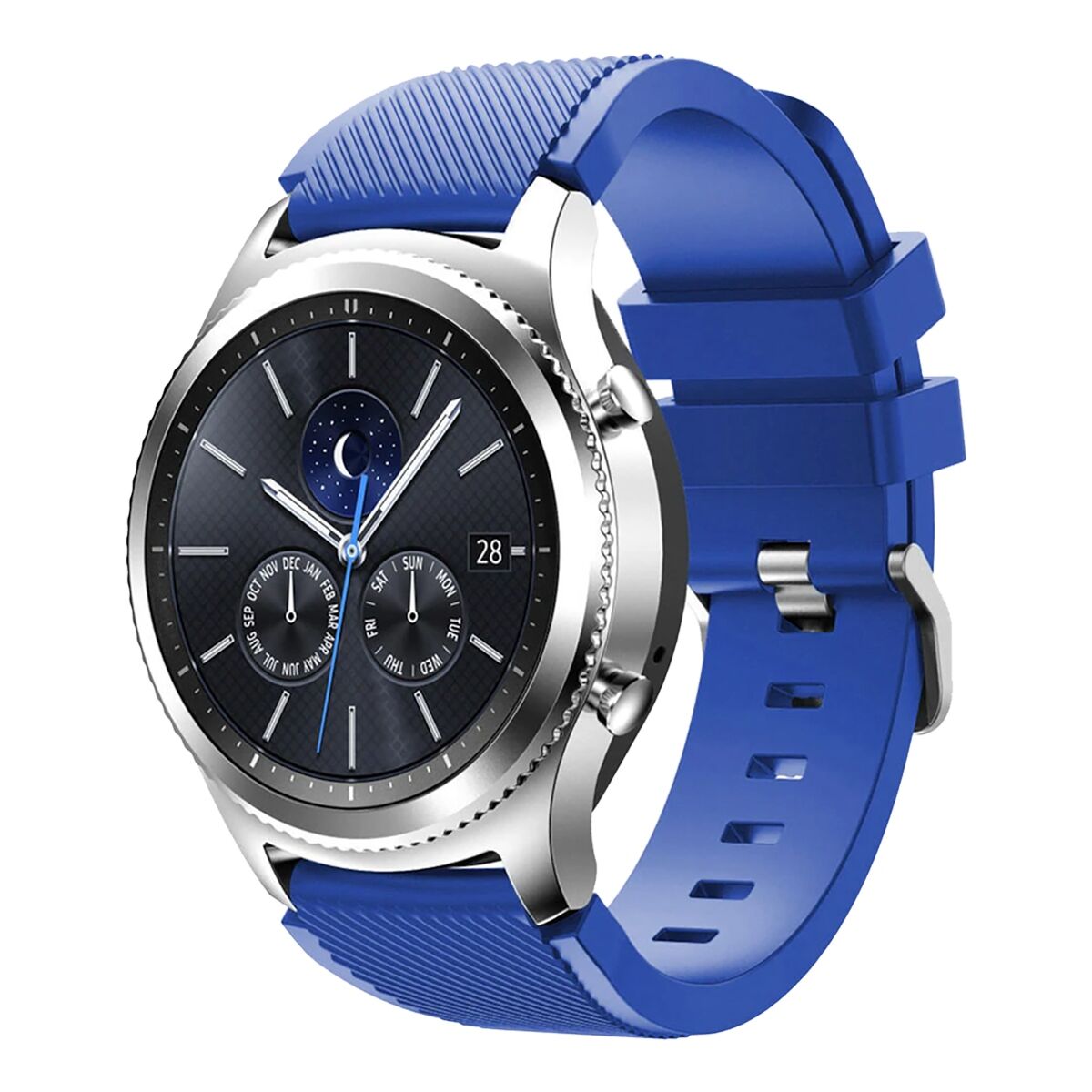 E2M HUAWEI WATCH 22MM KRD-12 FRONTİER SİLİKON MAVİ KORDON
