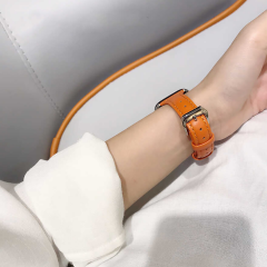 E2M Apple Watch 42-44-45-46-49mm KRD-13 Deri Kahverengi Kordon