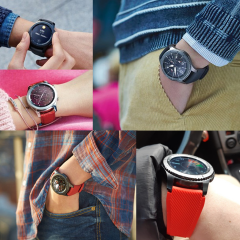 E2M HUAWEI WATCH 22MM KRD-12 FRONTİER SİLİKON KIRMIZI KORDON