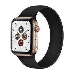 E2M Apple Watch 42-44-45-46-49mm KRD-18 Silikon L Siyah Kordon
