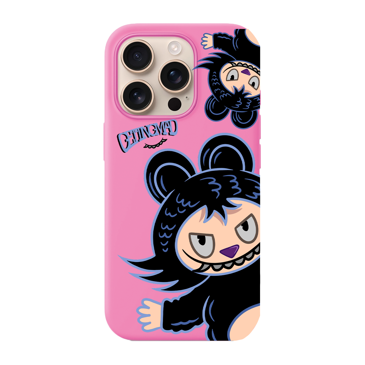 BİKAPAK Beast Desenli Kapak iPhone 15 Pro Max - Pembe