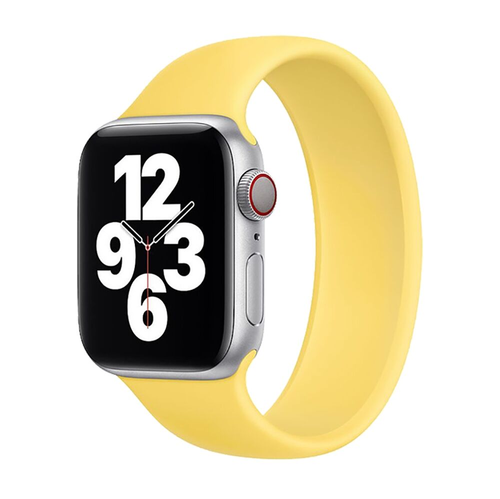 E2M Apple Watch 42-44-45-46-49mm KRD-18 Silikon L Sarı Kordon