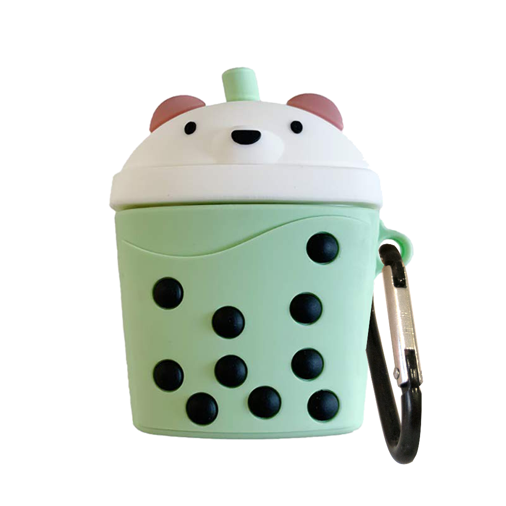 E2M AIRPODS 1-2 KILIF BEAR TEA YEŞiL