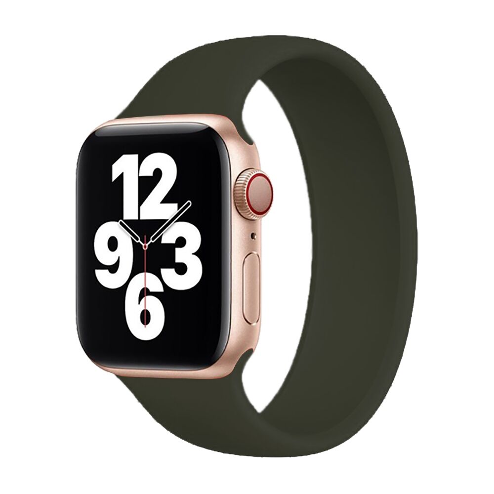 E2M Apple Watch 42-44-45-46-49mm KRD-18 Silikon S Petrol Yeşil Kordon
