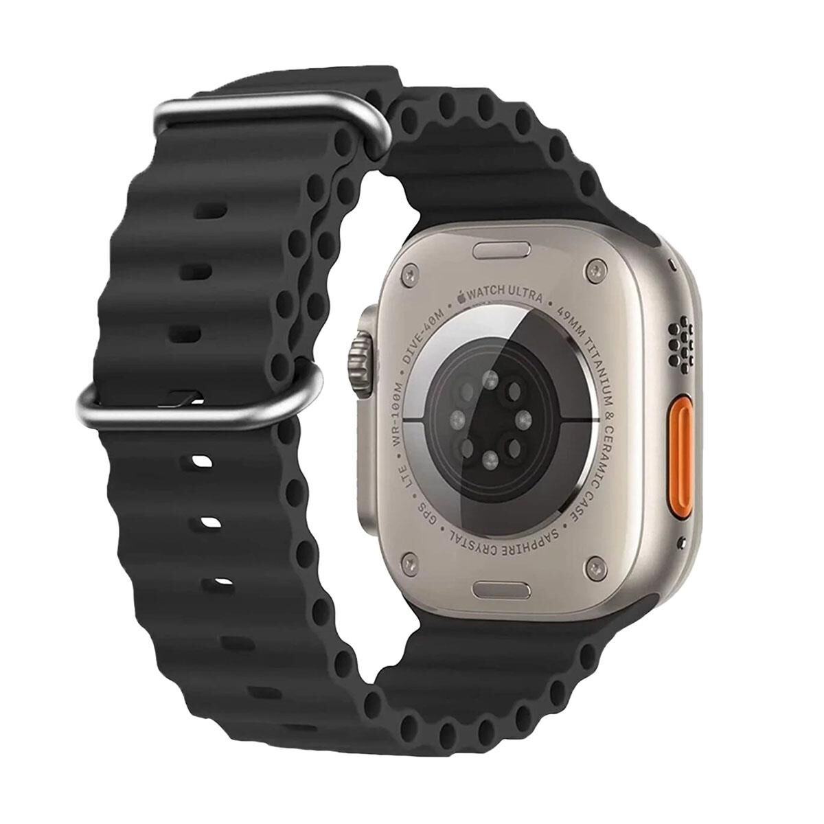 E2M APPLE WATCH 38-40-41MM KRD-28 OCEAN SİYAH KORDON