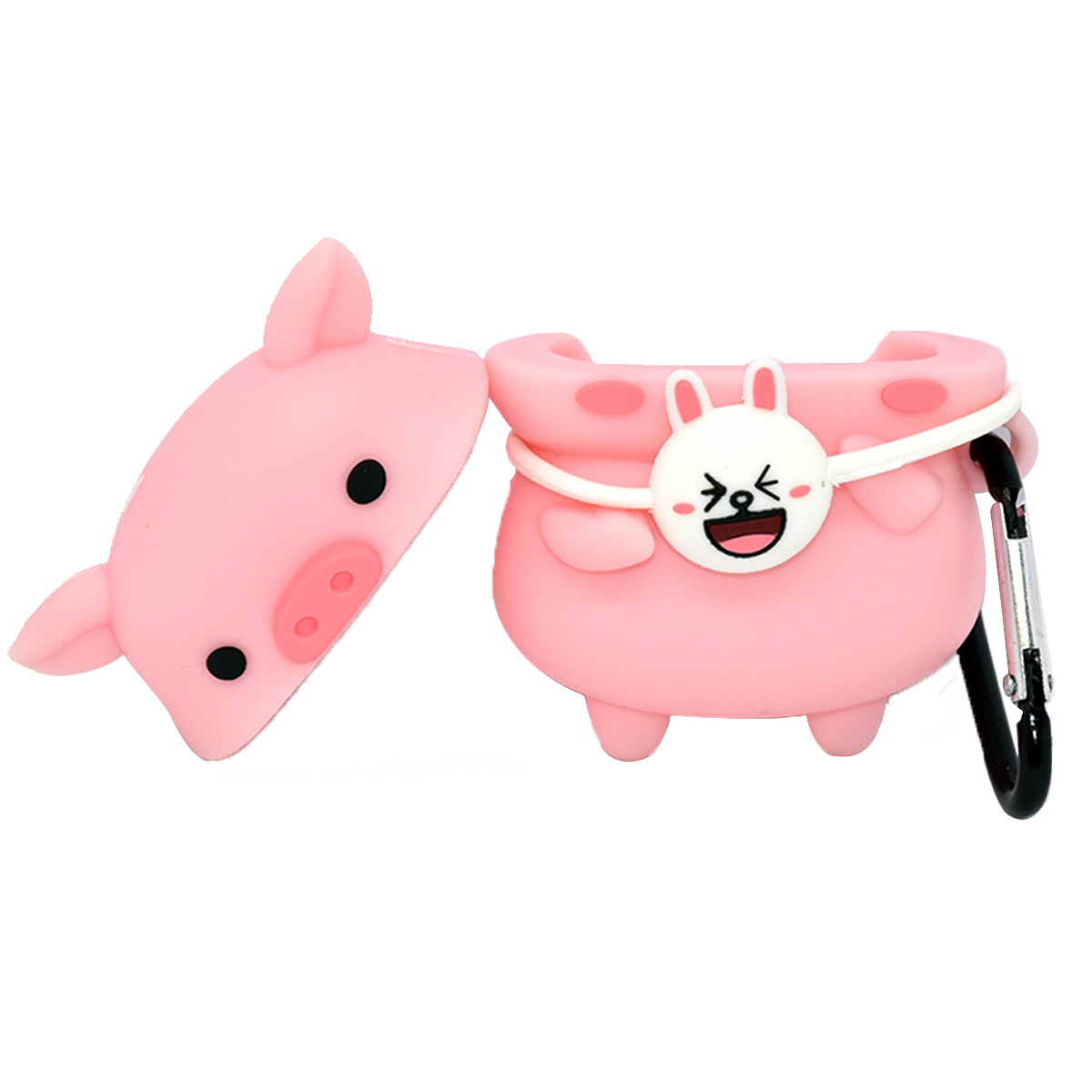 E2M AIRPODS 1-2 KILIF PEMBE BURUNLU DOMUZCUK PEMBE