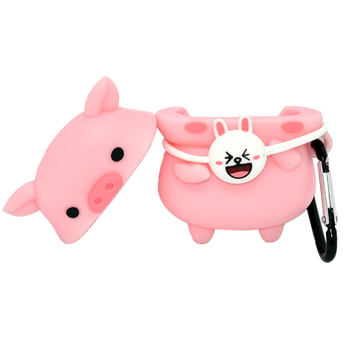 E2M AIRPODS 1-2 KILIF PEMBE BURUNLU DOMUZCUK PEMBE