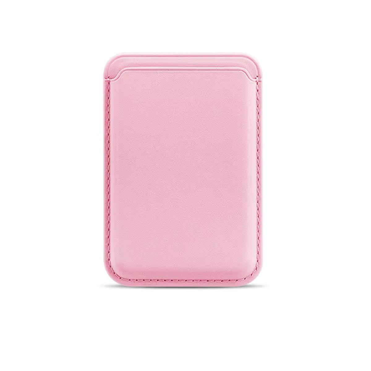 BİDERİ MAGSAFE DERİ CÜZDAN TOZ PEMBE