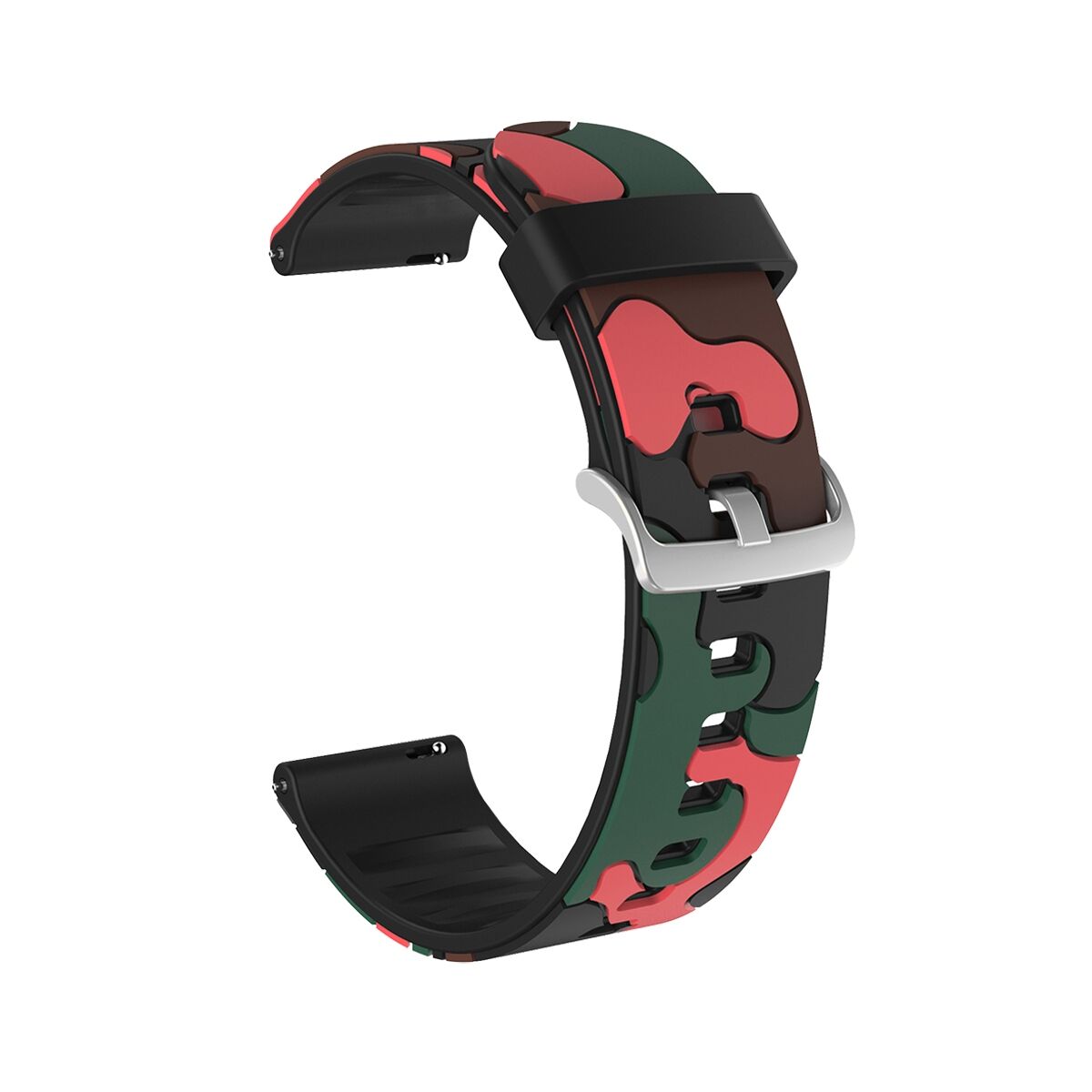 E2M Samsung Watch 20mm KRD-24 Kamuflaj Kırmızı Kordon