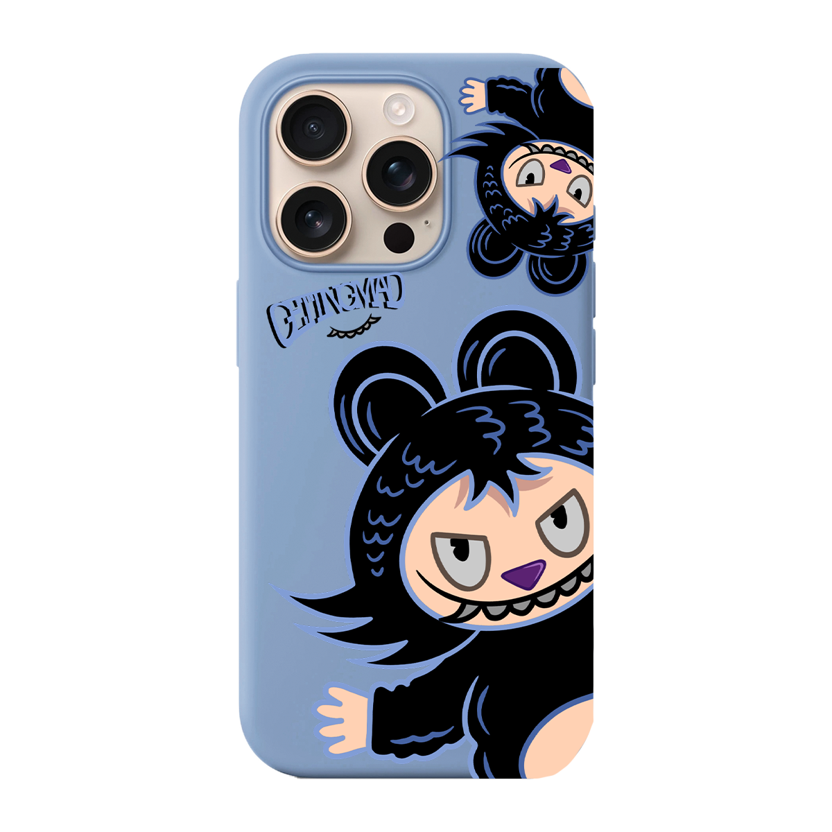 BİKAPAK Beast Desenli Kapak iPhone 15 Plus - Mavi