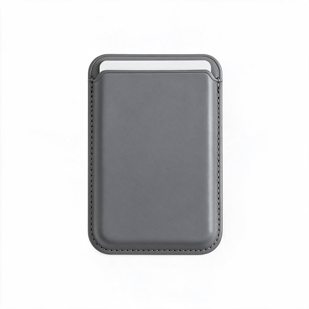 BİDERİ MAGSAFE DERİ CÜZDAN KOYU GRİ