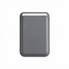 BİDERİ MAGSAFE DERİ CÜZDAN KOYU GRİ