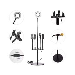 E2M YTB-05 5İN1 METAL IŞIKLI STAND SİYAH