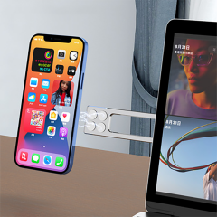 E2M STD-09 LAPTOP İÇİN METAL TELEFON TUTUCU GÜMÜŞ