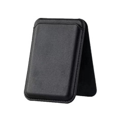 BİDERİ MAGSAFE STANDLI DERİ CÜZDAN SİYAH