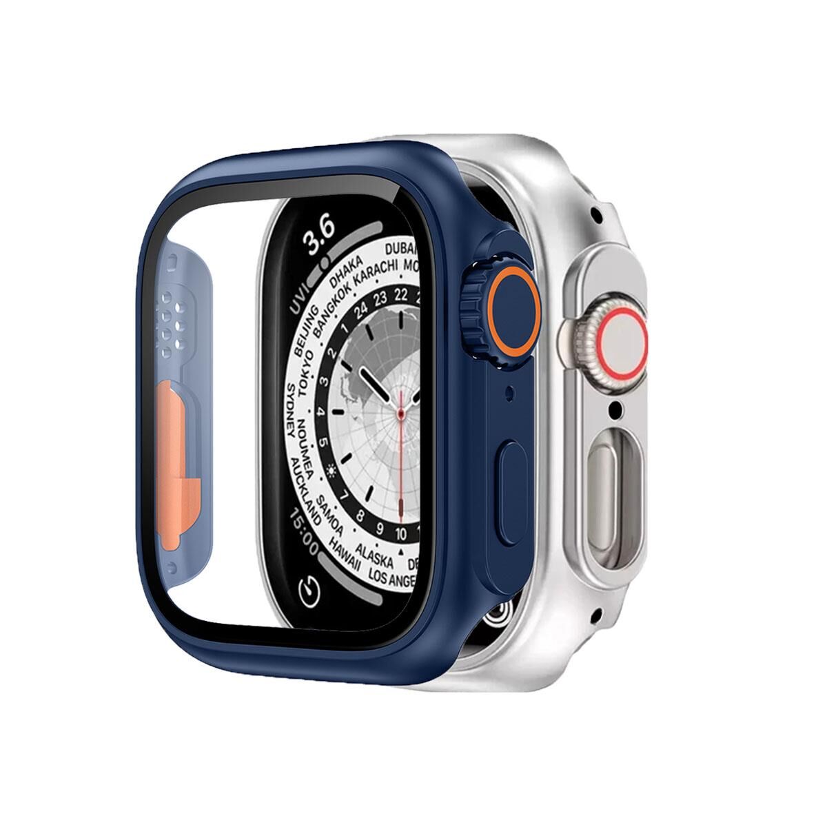BİNANO APPLE WATCH 41MM ULTRA DÖNÜŞTÜRÜCÜ LACİVERT KASA VE EKRAN KORUYUCU