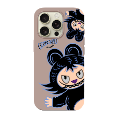 BİKAPAK Beast Desenli Kapak iPhone 15 Pro Max - Pudra